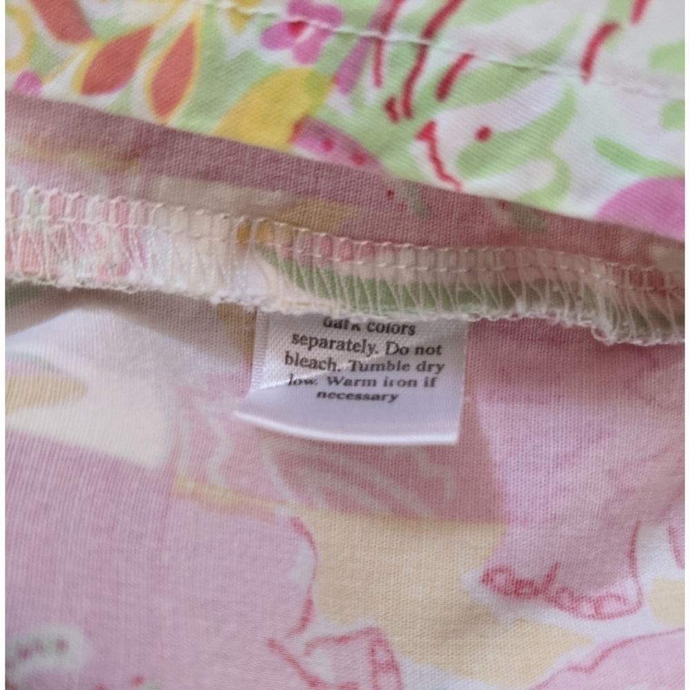 Key West Patchwork Cotton Button Down Top Size M - image 5